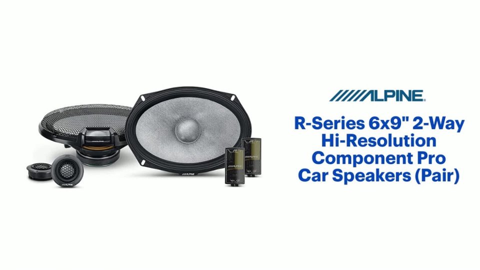 Alpine - R-Series 6x9" 2-Way Hi-Resolution Component Pro Car Speakers with Glass Fiber Reinforced Cone (Pair) - Black Product Features video 1 minutes 54 seconds