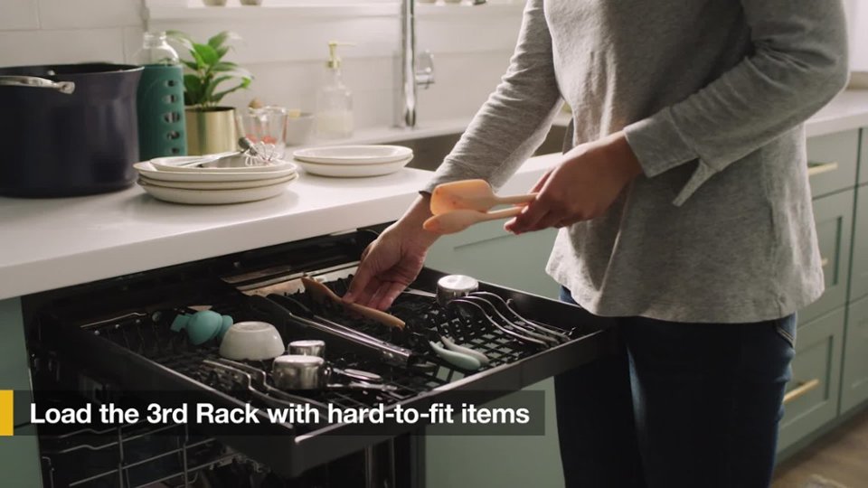 Whirlpool - WDT750SAKV Dishwasher 3rd Rack Feature video 0 minutes 12 seconds