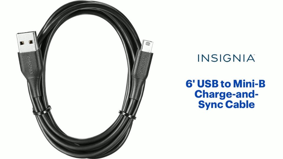 Insignia™ - 6' USB to Mini-B Charge-and-Sync Printer Cable Features video 1 minutes 11 seconds