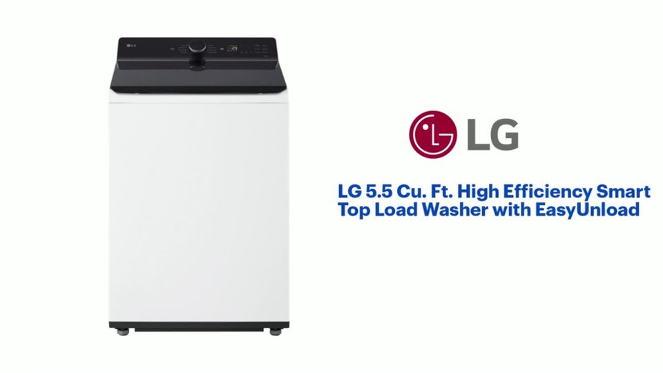 5.5 Cu. Ft. High Efficiency Smart Top Load Washer with EasyUnload Product Features video 1 minutes 35 seconds