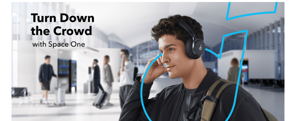 Space One True Wireless Noise Cancelling Over-the-Ear Headphones video 0 minutes 36 seconds