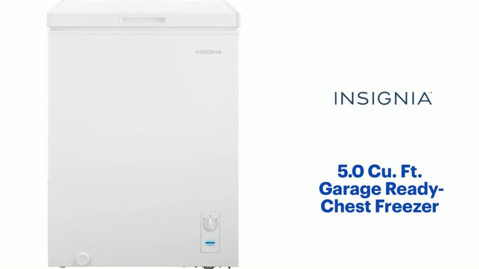 Insignia™ 5.0 Cu. Ft. Garage Ready-Chest Freezer Features video 1 minutes 44 seconds