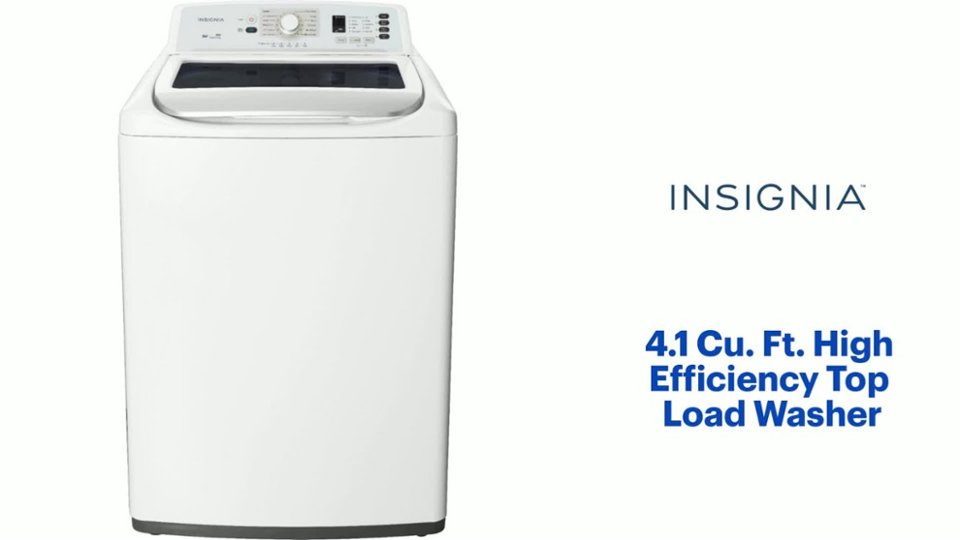 Insignia™ 4.1 Cu. Ft. High Efficiency Top Load Washer Features video 1 minutes 37 seconds