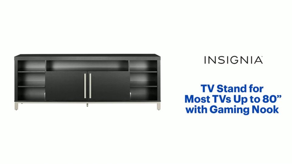 Insignia™ TV Stand for Most TVs Up to 80” with Gaming Nook