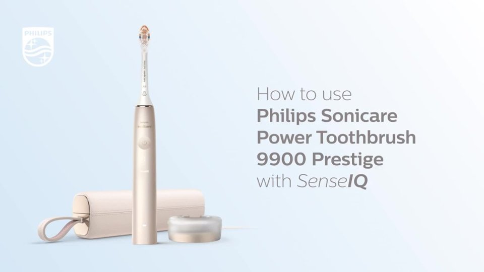 How to Use Power Toothbrush 9900 Prestige with SenseIQ video 1 minutes 25 seconds