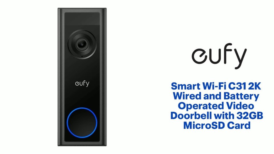 eufy - Smart Wi-Fi C31 2K Wired and Battery Operated Video Doorbell Features video 1 minutes 11 seconds