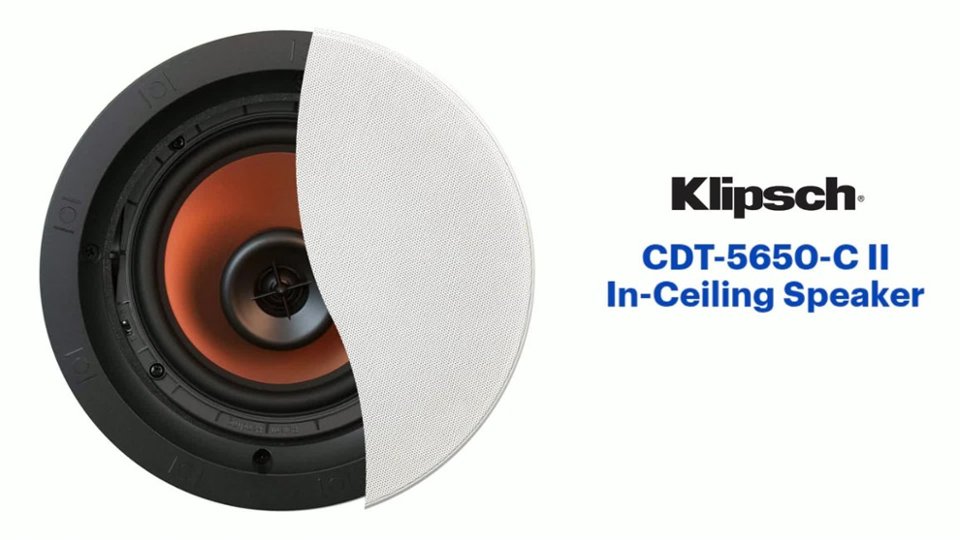 Klipsch - CDT-5650-C II In-Ceiling Speaker video 1 minutes 24 seconds