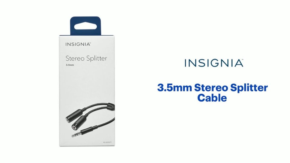 Insignia™ - 3.5mm Stereo Splitter Cable Features video 0 minutes 39 seconds