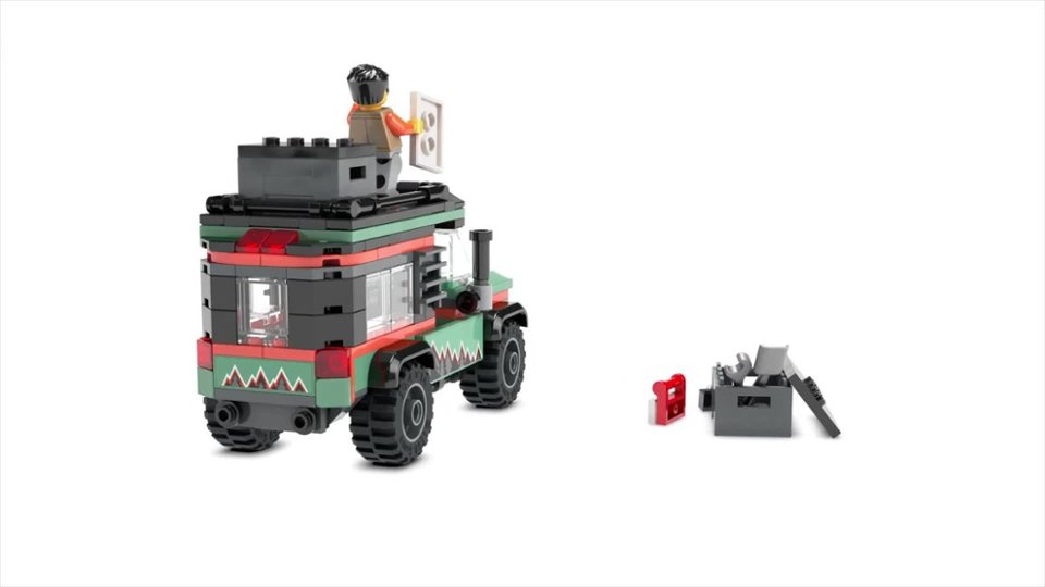 360 Spin of City Off-Road 4x4 Mountain Truck Building Toy video 0 minutes 07 seconds