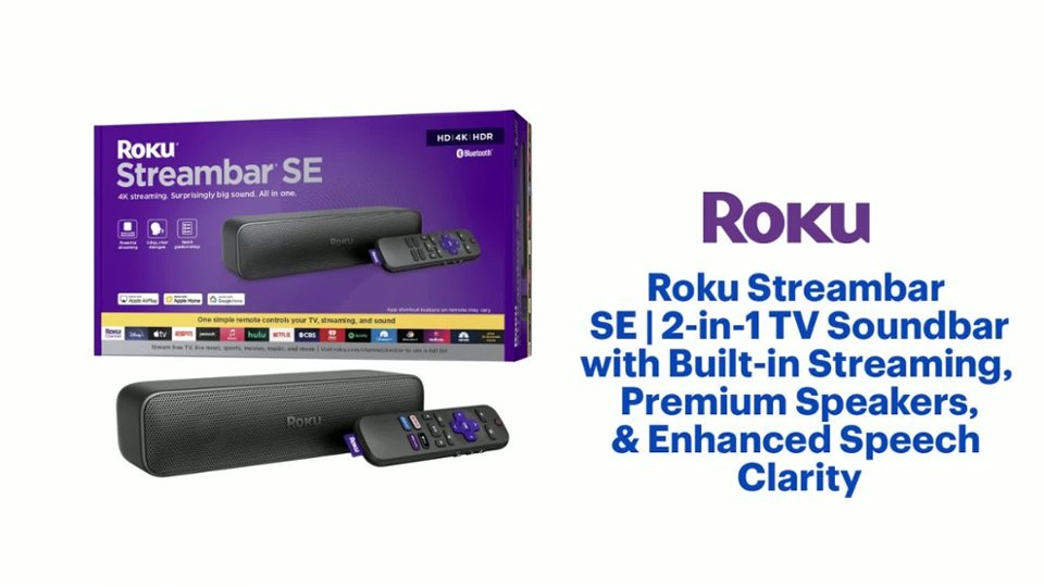 Roku Streambar SE 2-in-1 TV Soundbar Features video 1 minutes 07 seconds