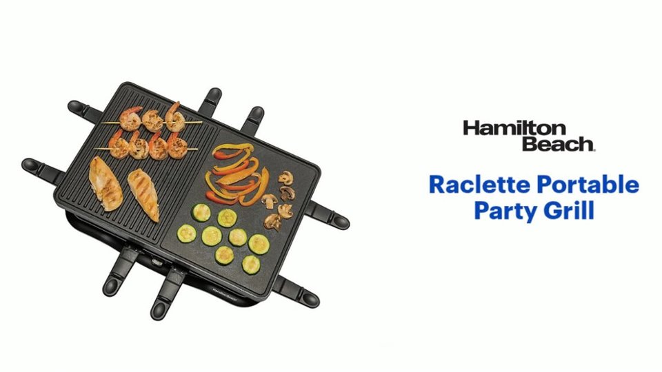 Hamilton Beach - Raclette Portable Party Grill Features video 1 minutes 07 seconds
