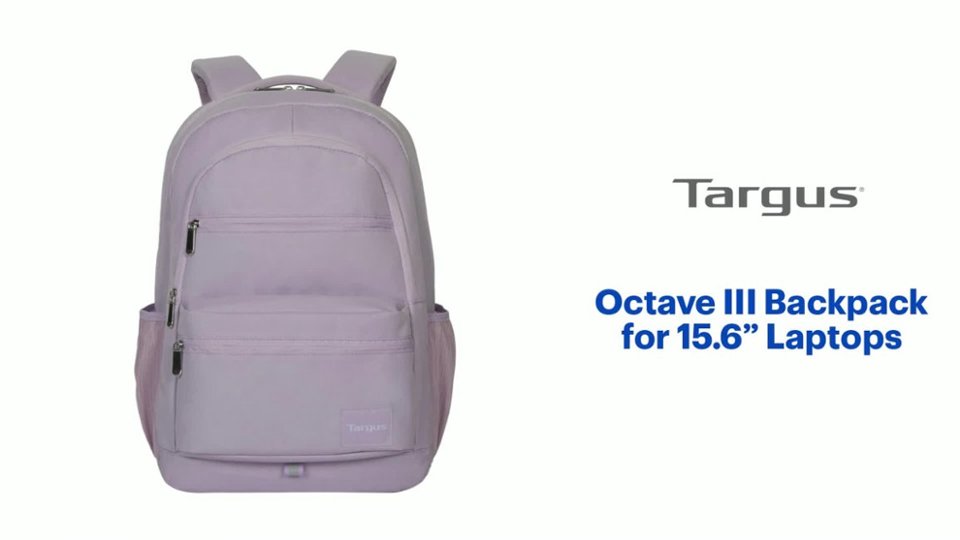 Targus - Octave III Backpack for 15.6" Laptops - Mauve Orchid Product Features video 1 minutes 47 seconds