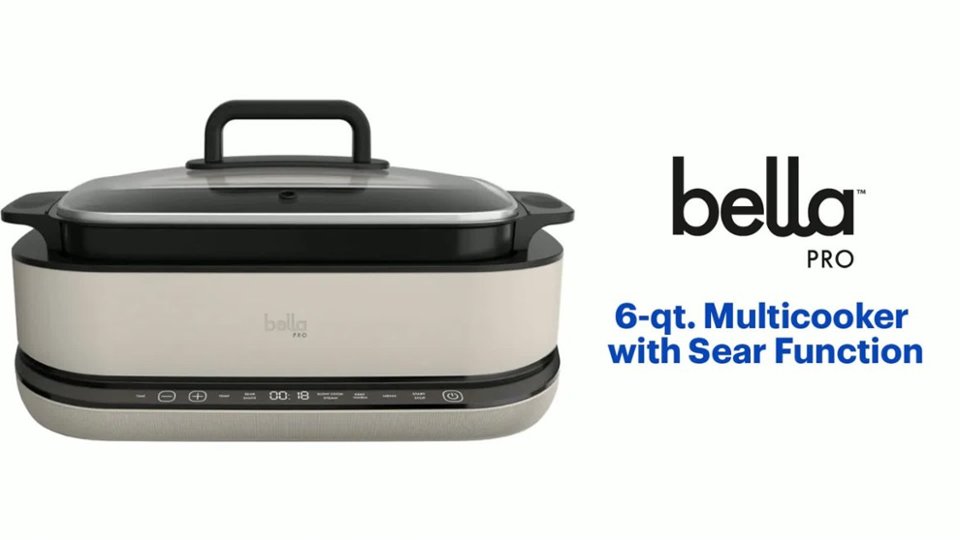 bella PRO - 6-qt. Multicooker with Sear Function Features video 1 minutes 20 seconds
