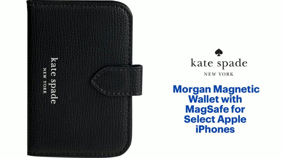 kate spade new york - Morgan Magnetic Wallet with MagSafe for Select Apple iPhones - Black Product Features video 1 minutes 17 seconds