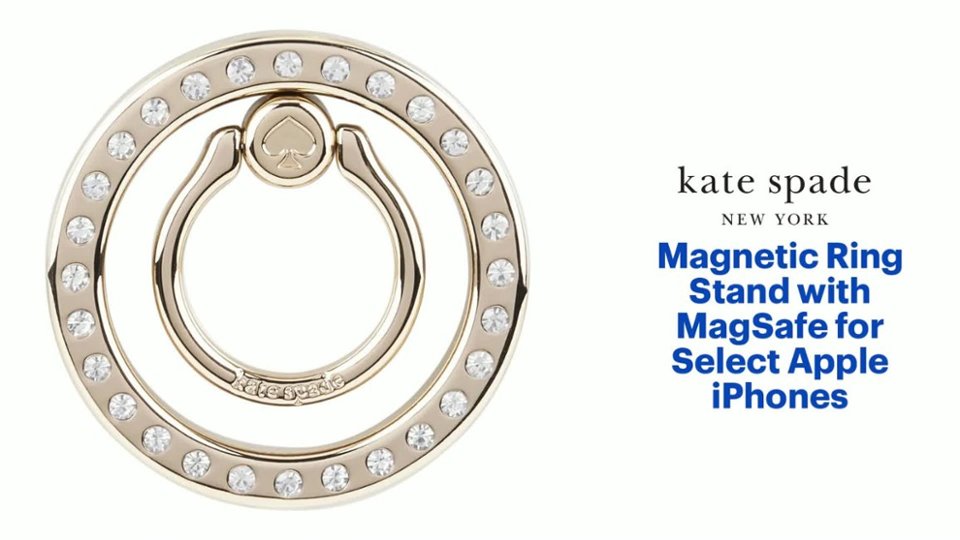 kate spade new york - Magnetic Ring Stand with MagSafe for Select Apple iPhones - Set in Stone Product Features video 1 minutes 02 seconds