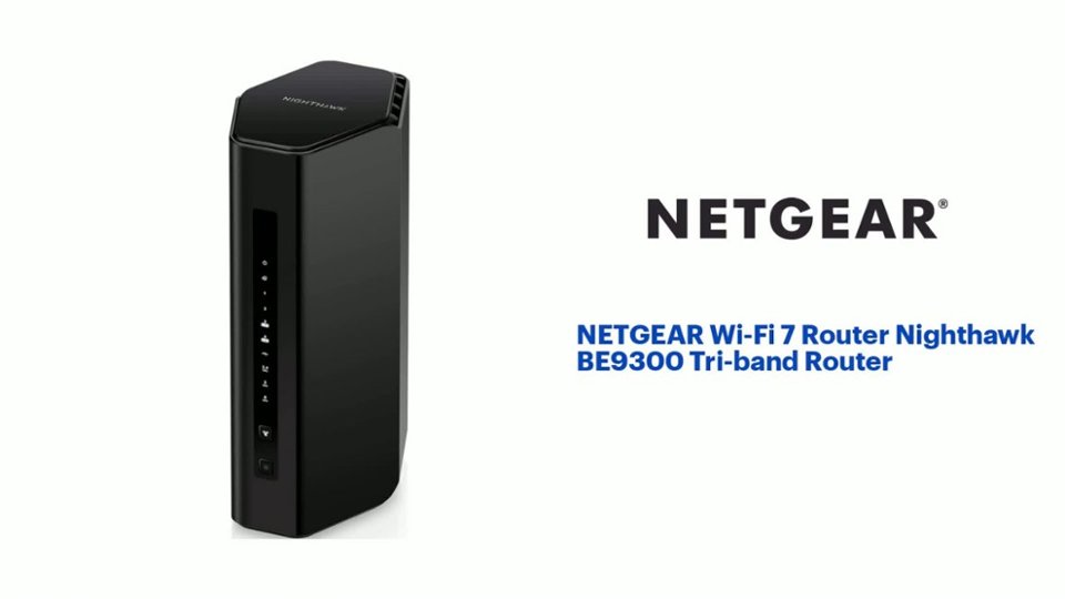 NETGEAR - Wi-Fi 7 Router Nighthawk BE9300 Tri-band Router - Black Product Features video 1 minutes 34 seconds