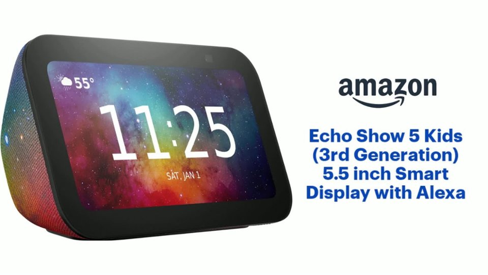 Amazon - Echo Show 5 Kids (3rd Generation) 5.5 inch Smart Display with Alexa Features video 1 minutes 58 seconds