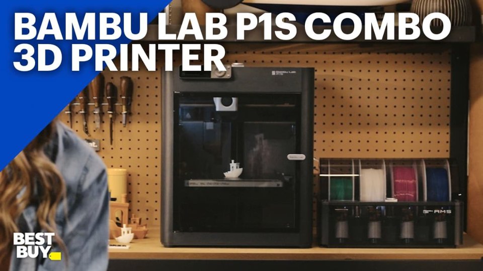 Bambu Lab P1S Combo 3D Printer video 0 minutes 57 seconds