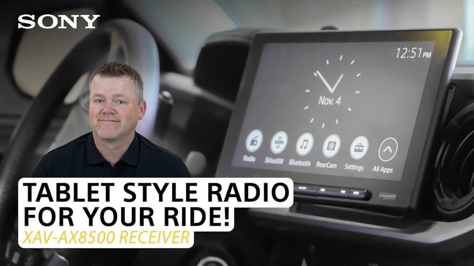 Sony XAV-AX8500 - The Tablet Style Radio For Your Ride product overview video video 2 minutes 48 seconds