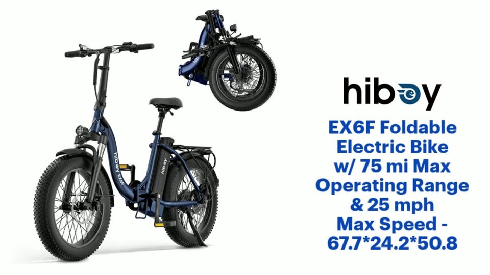 HiBoy - EX6F Foldable Electric Bike Features video 1 minutes 39 seconds