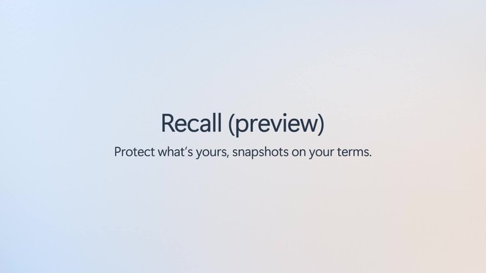 Recall (preview) - Settings and Control video 0 minutes 30 seconds
