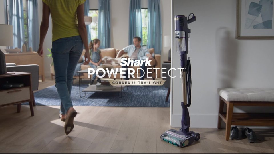 Shark - POWERDETECT Ultra-Light Corded Stick Vacuum video 0 minutes 54 seconds