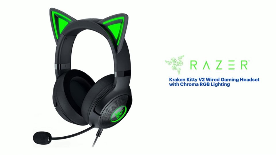 Razer Kraken Kitty V2 Wired Gaming Headset Features video 1 minutes 18 seconds