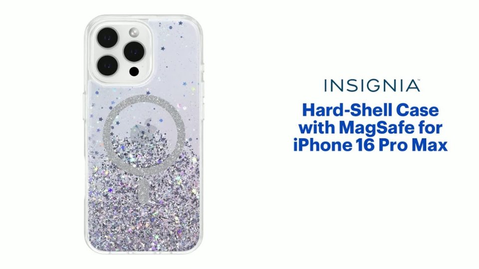 Insignia™ Hard-Shell Case with MagSafe for iPhone 16 Pro Max Features video 1 minutes 06 seconds