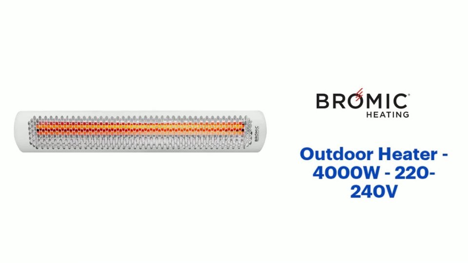 Outdoor Heater - Tungsten Electric - 4000W - 220-240V Features video 1 minutes 17 seconds