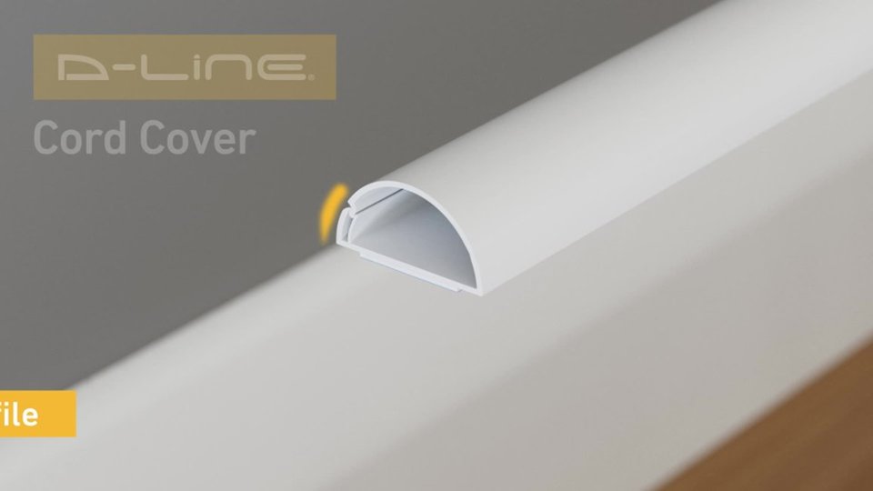 Half-Round Cord Cover Demo video 0 minutes 45 seconds