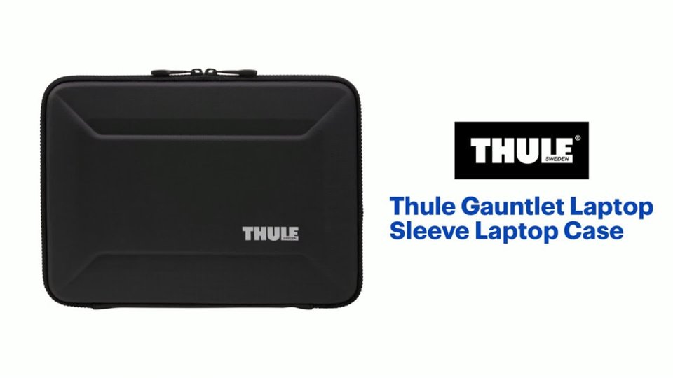 Thule - Gauntlet Laptop Sleeve Laptop Case for 14" Apple MacBook Pro, 13" Apple MacBook Pro, Air, PCs, Laptops & Chromebooks - Black Product Features video 1 minutes 35 seconds