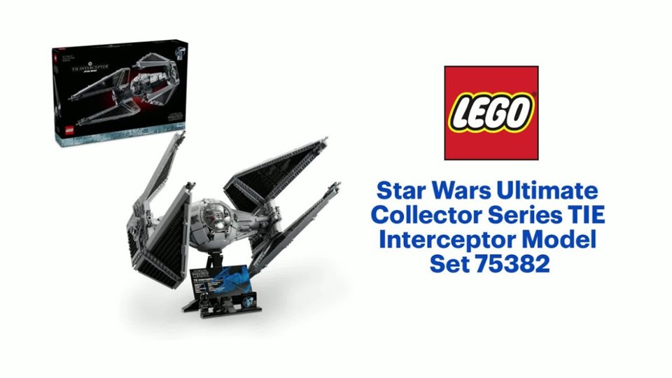 LEGO - Star Wars Ultimate Collector Series TIE Interceptor Model Set 75382 - Multi Product Features video 1 minutes 13 seconds