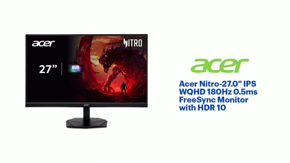 Acer online Nitro QG241Y 23.8Inch bmiipx Gaming Monitor