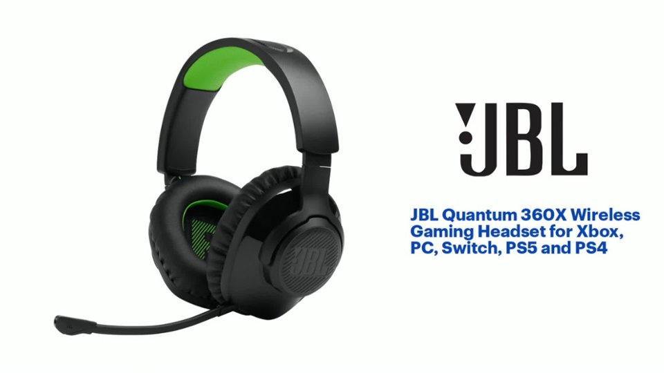 JBL - Quantum 360X Wireless Gaming Headset for Xbox, PC, Switch, PS5 and PS4 - Black Product Features video 1 minutes 51 seconds