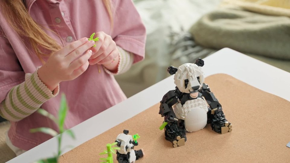 Shopper Video of children and/or adults playing with Creator 3 in 1 Wild Animals Panda Family Building Toy video 0 minutes 30 seconds