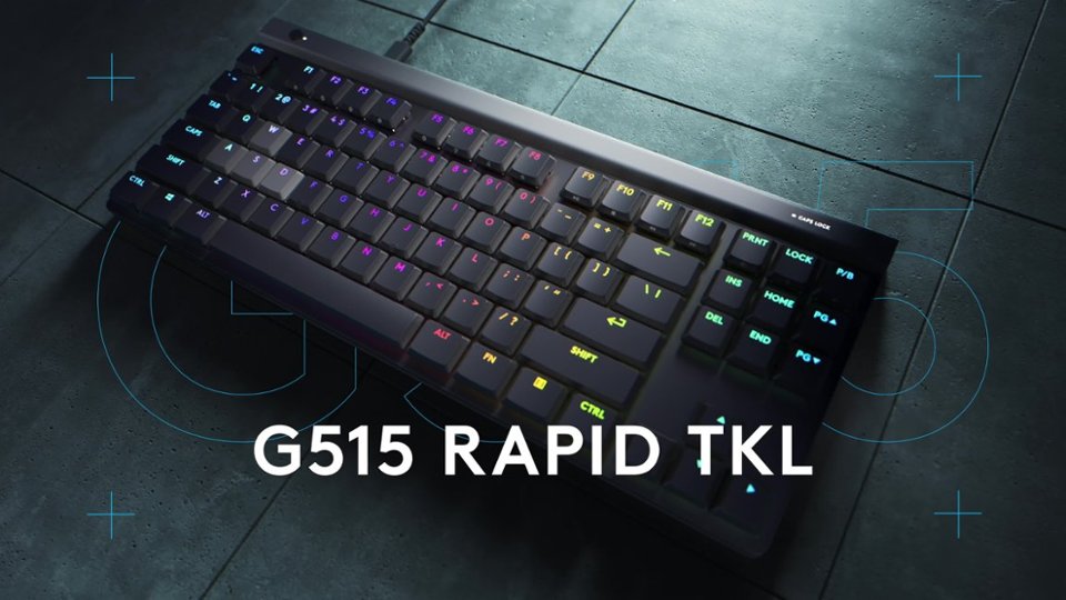 Logitech - G515 RAPID TKL Low-Profile Wired Gaming Keyboard video 0 minutes 30 seconds