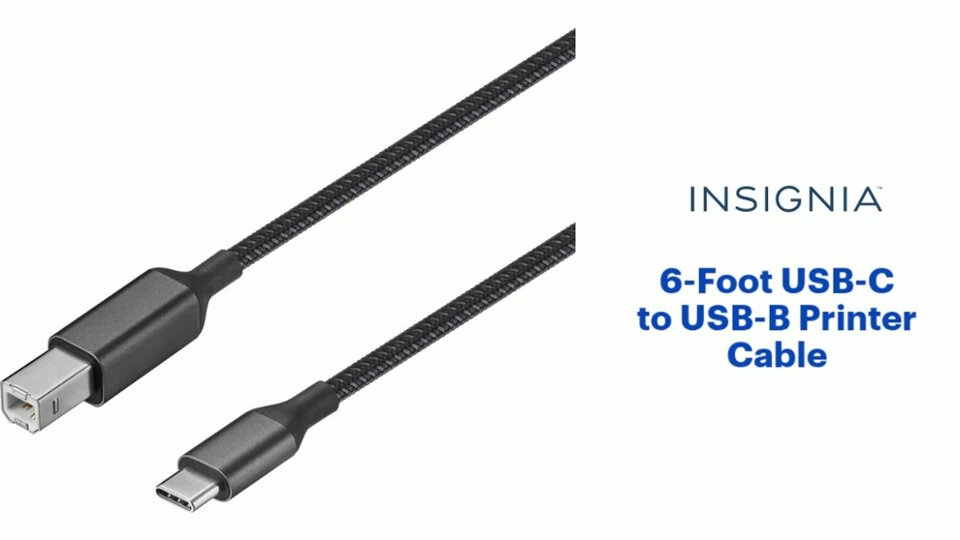 Insignia™ - 6-Foot USB-C to USB-B Printer Cable Features video 0 minutes 55 seconds
