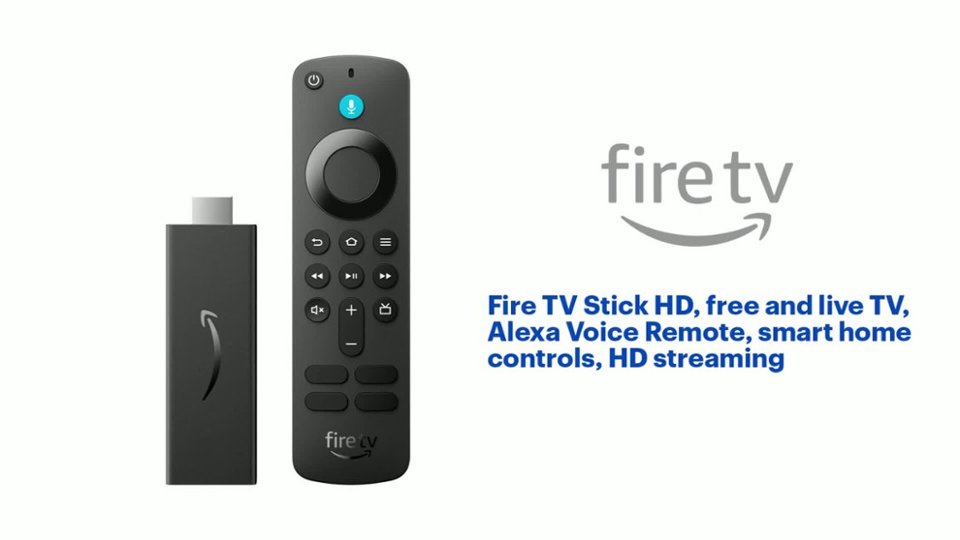 Amazon Fire TV Stick HD, free and live TV, Alexa Voice Remote, smart home controls, HD streaming (2024) Features video 1 minutes 17 seconds
