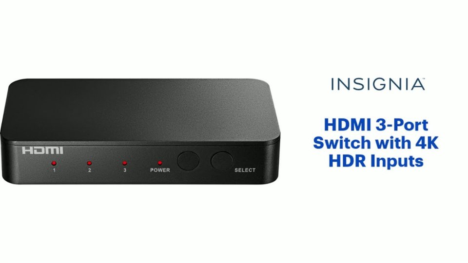 Insignia™ - HDMI 3-Port Switch with 4K HDR Inputs Features video 1 minutes 14 seconds