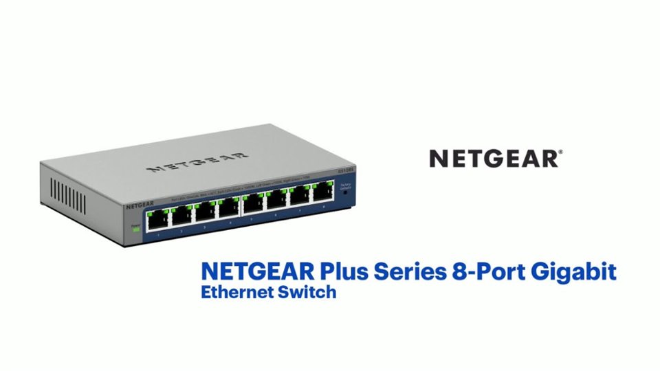 NETGEAR Plus Series 8-Port Gigabit Ethernet Switch Features video 1 minutes 17 seconds