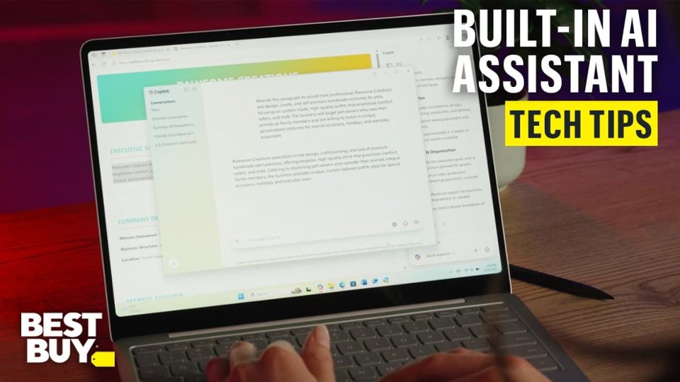 Copilot is Your AI Assistant on the Microsoft Surface Laptop 13" video 0 minutes 59 seconds