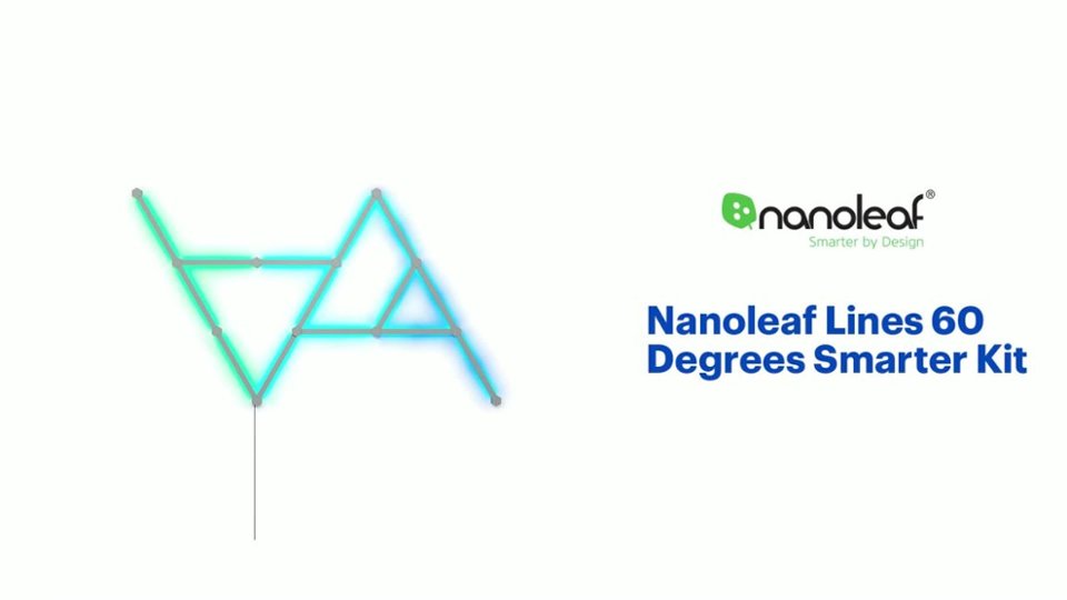 Nanoleaf - Lines 60 Degrees Smarter Kit (15 Light Lines) - Multicolor Product Features video 1 minutes 02 seconds