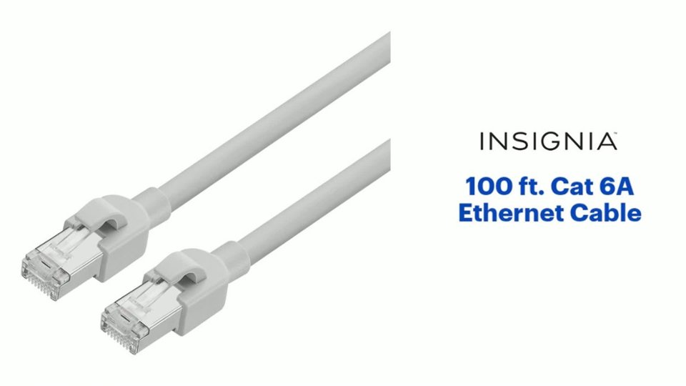 Insignia™ - 100 ft. Cat 6A Ethernet Cable video 1 minutes 09 seconds