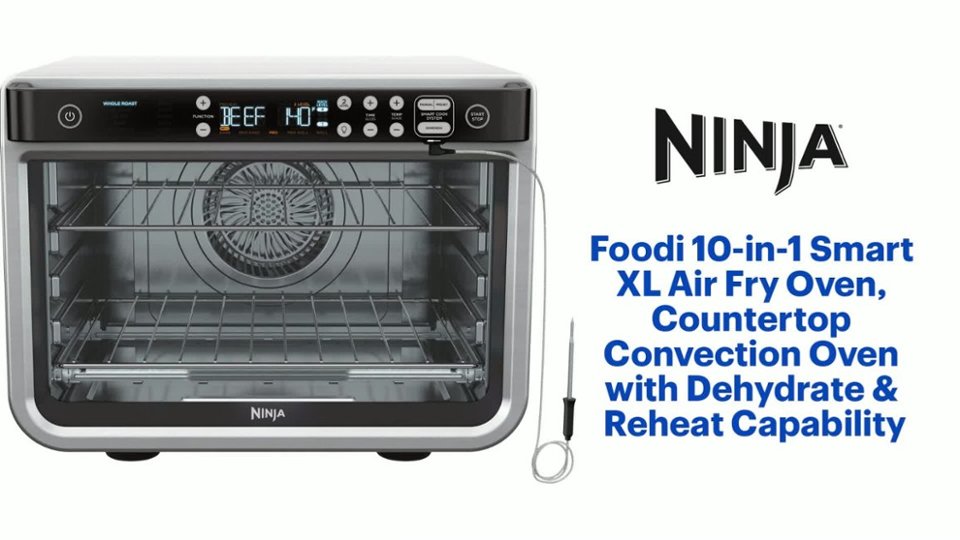 Ninja - Foodi 10-in-1 Smart XL Air Fry Oven, Countertop Convection Oven with Dehydrate & Reheat Capability video 1 minutes 42 seconds