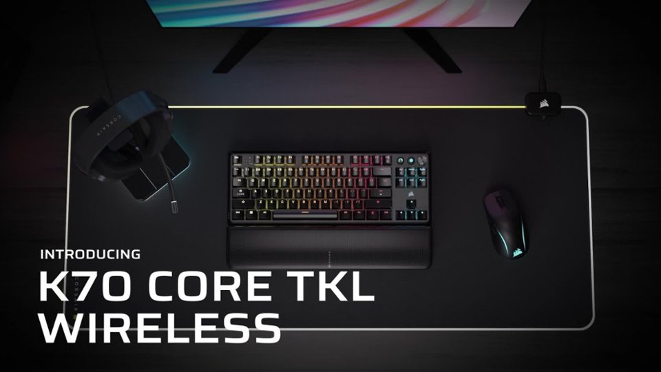 CORSAIR - K70 CORE TKL Compact Wireless Keyboard - Product Overview video 0 minutes 39 seconds