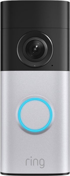 Ring - Wired Doorbell 2K Plus — Retinal 2K, Motion Detection, Night Vision - Nickel Silver