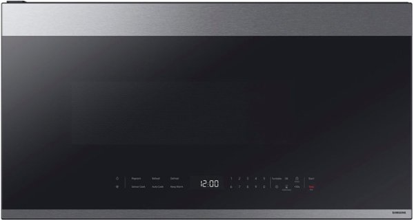 Samsung - Bespoke 2.1 Cu. Ft. Over-the-Range Microwave with Sensor Cooking and Edge to Edge Glass Display - Stainless Steel