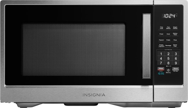 Insignia™ - 1.1 Cu. Ft. Countertop Microwave - Stainless Steel