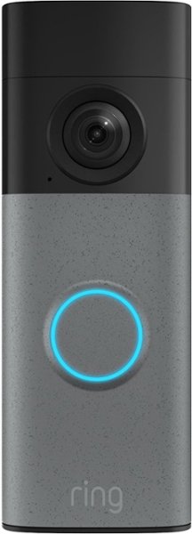 Ring - Battery Doorbell 2K, Retinal 2K with wide-angle video, up to 6x Enhanced Zoom, Two-Way Talk, and Built-In Battery - Speckled Grey