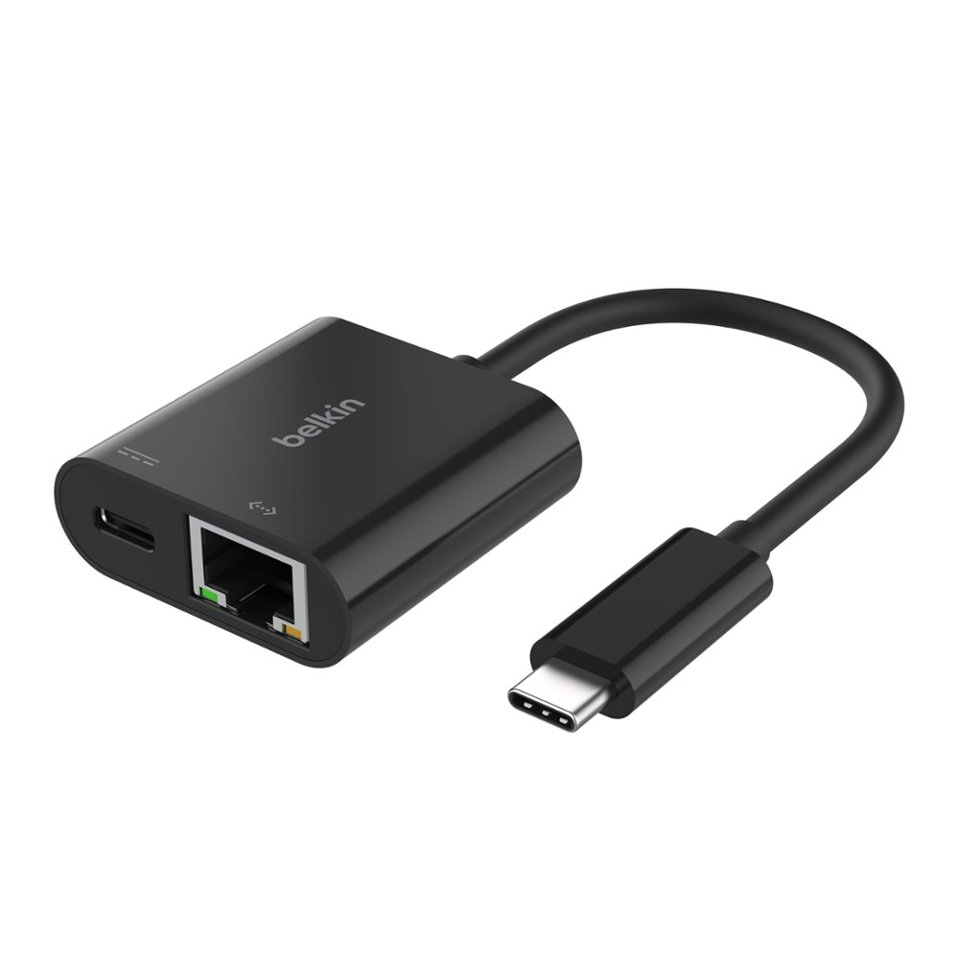USB-C to Ethernet + Charge Adapter with gigabit Ethernet port and USB Power Delivery up to 100W video 0 minutes 20 seconds
